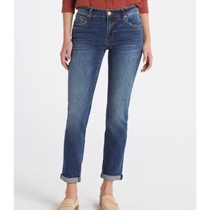Kut From The Kloth Catherine Boyfriend Jeans Delight Dark Base Wash Size 12 NWT